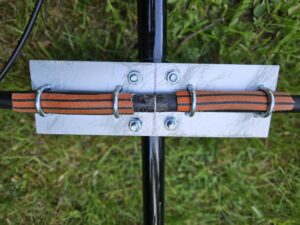 Bild 3: Bei der Mast-Boom-Halterung in der „heavy duty“-Variante sind die Rohrbügel mit einer Gummimanschette zu unterlegen